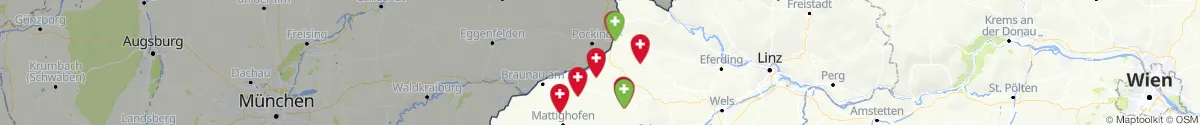 Map view for Pharmacies emergency services nearby Mörschwang (Ried, Oberösterreich)